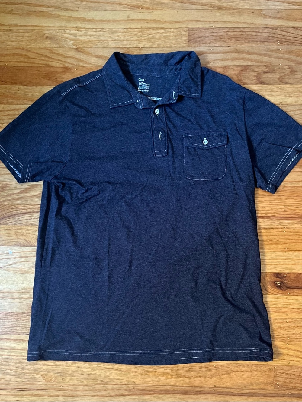 GAP Men's Dark Navy Polo with Chest Pocket